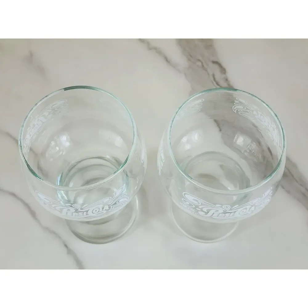 Pepsi Cola Fountain Style Glass 16oz Drinking Retro 70's Soda Glasses 6